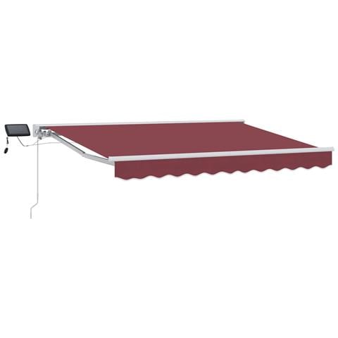 Cornice per Tenda Manuale con LED Borgogna e Bianco 2,5 x 2 m - Foto 1