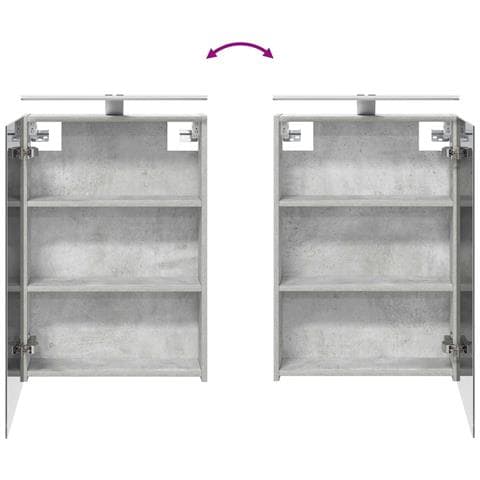 Set di mobili per il bagno 4 pcs Grigio Cemento - Foto 9