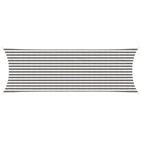 Telo Ombra Grigio chiaro e bianco 2 x 6 m HDPE - Foto 1