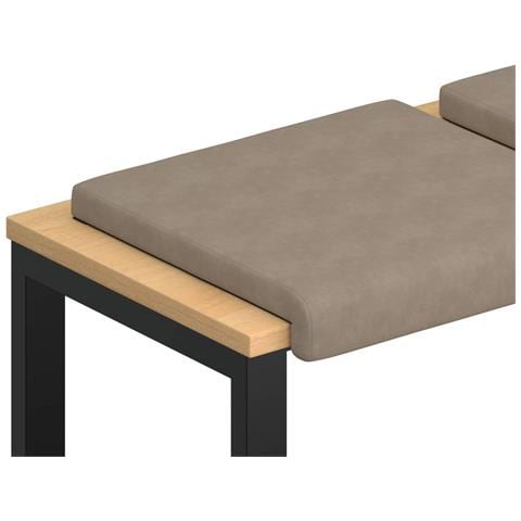 Cuscino per panchina 4 pz Microfibra Tortora Profondità 35 cm - Foto 1