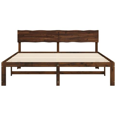 Letto matrimoniale con testiera ROSTOCK Marrone Scuro - Foto 10