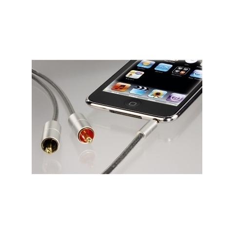 Cavo jack 3,5 mm M / 2 x RCA M, 2 metri, high quality, Aluline - Foto 2