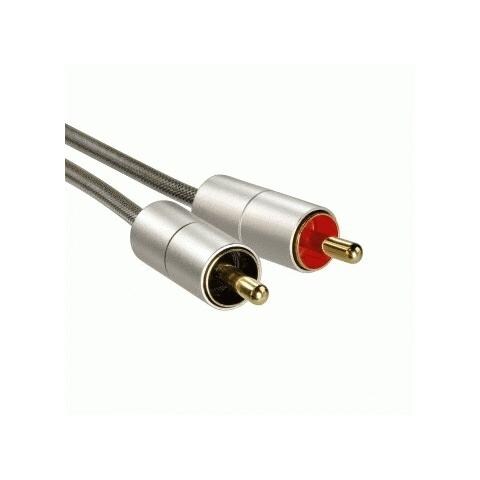 Cavo jack 3,5 mm M / 2 x RCA M, 2 metri, high quality, Aluline - Foto 3