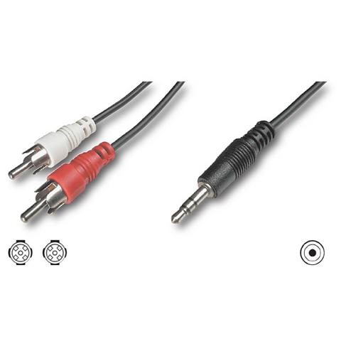 Cavo Stereo Per Collegamento Casse-Scheda Audio 1 Connettore 3,5 Mm. - 2 Connettori Cinch (Rca) Maschio - Mt. 20 - Foto 3