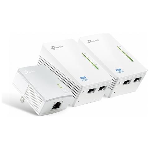 Kit powerline AV600 WiFi 300Mbps 2 Porte LAN (3 Pezzi) - Foto 1