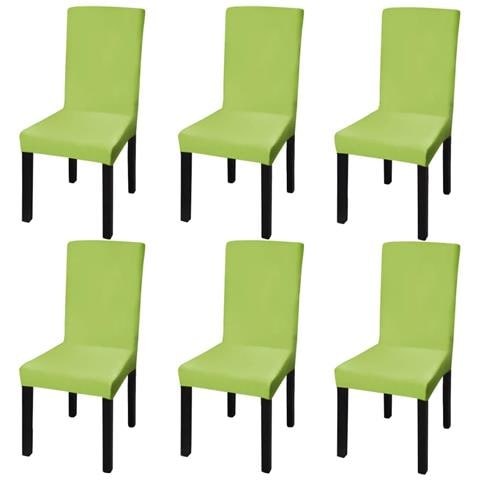 Set 6 Pz Fodera Elastica Per Sedie Verde - Foto 1