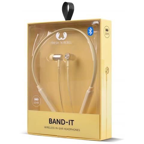 Band-it Cuffie Auricolari Sport Bluetooth con Neckband e Microfono e Telecomando Integrati Colore Giallo - Foto 7