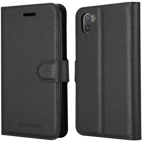 Custodia Compatibile Con Sharp Aquos R3 In Nero Carbone - Coperchio Protettiva Con Chiusura Magnetica, Funzione Stand E Tasca Per Le Carte - Foto 13