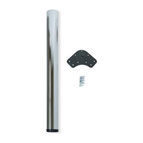 Gamba Regolabile Per Tavolo Ø60x870mm, Kit Di 1 Piede Per Tavolo In Acciaio, Altezza Regolabile 870-890mm, Nichel Satinato - Foto 1