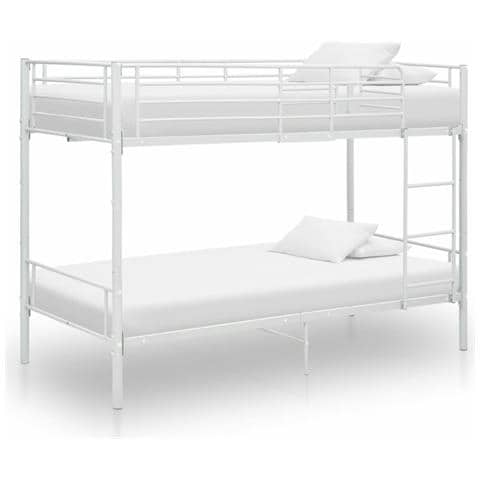 Letto a Castello Bianco in Metallo 90x200 cm - Foto 1