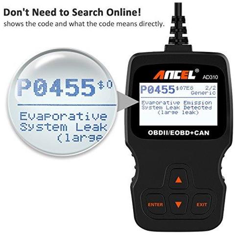 Ad310 Classic Aumentato Universale Obd Ii Scanner Motore Di Automobile Guasto Lettore Di Codici Can Diagnostic Scan Tool (nero)  - Foto 2