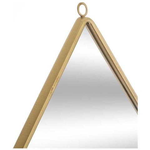 Specchio Da Parete A Forma Di Goccia In Metallo - 21 X 29 Cm - Oro - Foto 1