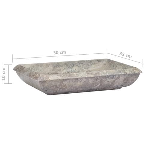Lavandino Grigio 50x35x10 cm in Marmo - Foto 2