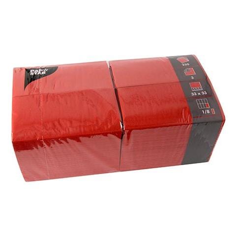84578 tovagliolo di carta Carta velina Rosso 250 pz - Foto 1
