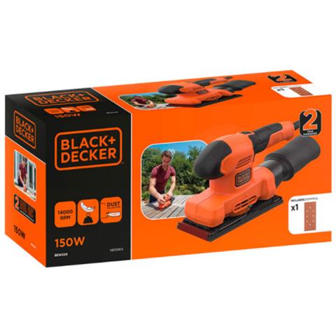 BEW220 Levigatrice orbitale Nero, Arancione 150 W - Foto 2