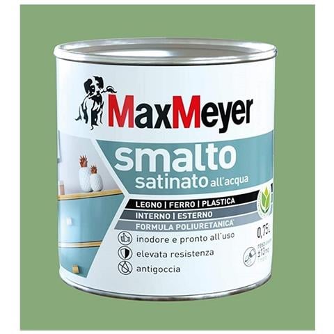 Smalto Satinato Verde Cina 0,75lt Ad Acqua - Foto 2