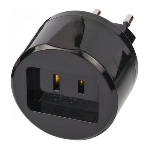 1508500010 adattatore per presa di corrente Tipo A Tipo C (Europlug) Nero - Foto 1