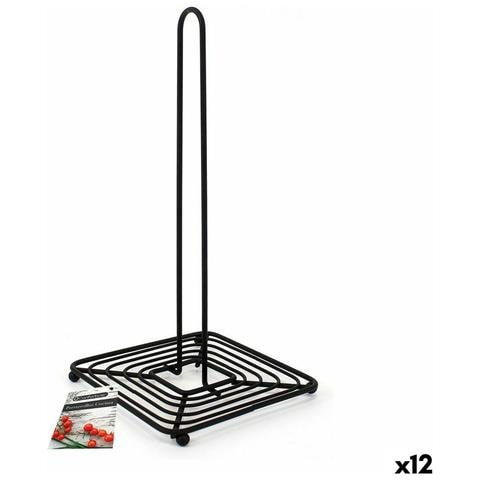 Portarotolo Di Carta Da Cucina 66401 Nero 15 X 15 X 30,5 Cm (12 Unità) - Foto 1