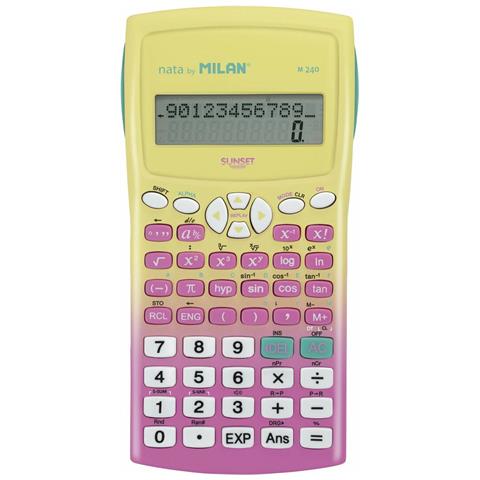 Calcolatrice Scientifica M240 Giallo Rosa 16,7 X 8,4 X 1,9 Cm - Foto 1