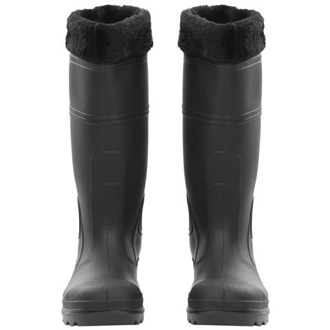 Stivali Da Pioggia Con Calzini Rimovibili Neri Misura 39 Cm Pvc - Foto 3