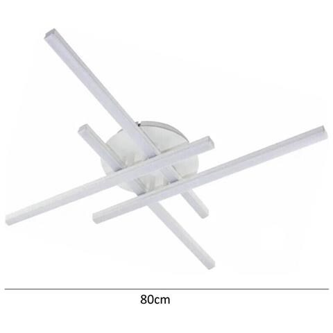 Plafoniera Lampadario 45 Watt Led Luce Calda 3000k Stile Moderno Bianco Pn21bc - Foto 3