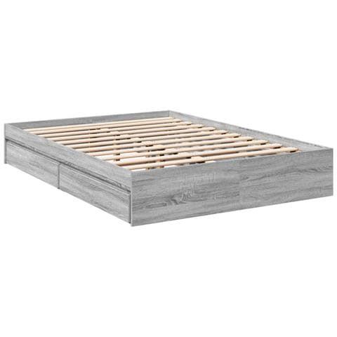 Giroletto Cassetti Grigio Sonoma 120x200 Cm Legno Multistrato - Foto 3