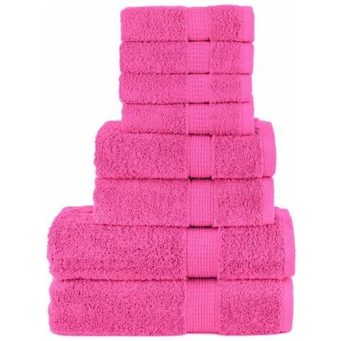 Set ASciugamani SOLUND 8 pz Rosa 600 gsm - Foto 1