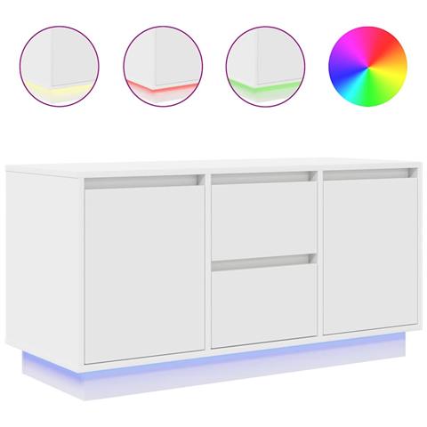 Mobile Porta TV con Luci LED Bianco 100x41x50 cm - Foto 1