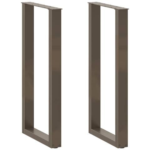 Gambe Tavolino Caffè A U 2 Pz 40x(100-101) Cm In Acciaio - Foto 1