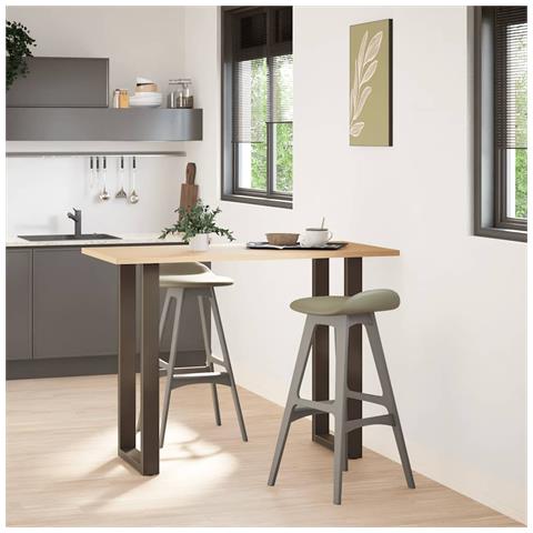 Gambe Tavolino Caffè A U 2 Pz 40x(100-101) Cm In Acciaio - Foto 2