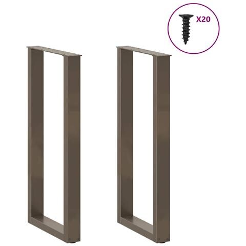 Gambe Tavolino Caffè A U 2 Pz 40x(100-101) Cm In Acciaio - Foto 3