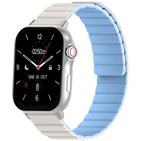 Smartwatch Salute Completa 8 Giorni Impermeabile Ip68, Argento - Foto 1