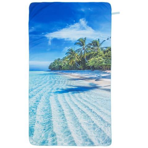 Telo Mare In Microfibra Modello Trip Con Elastico Salvaspazio Telo Mare Spiaggia - Foto 1