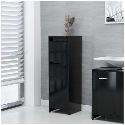 Lusso Casadino - Mobile Da Bagno Nero 30x30x95 Cm In Legno Multistrato - Foto 8