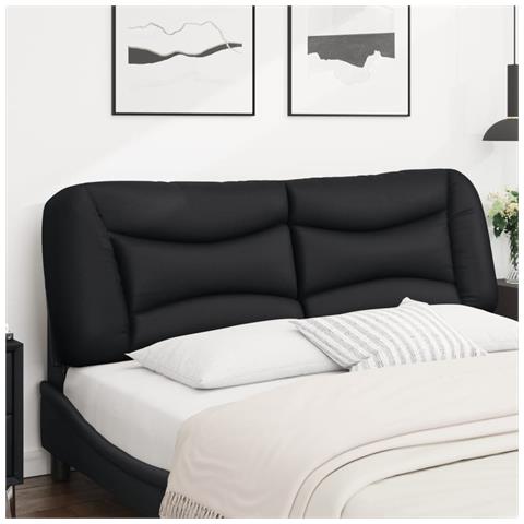 Lusso Casadino -  Cuscino Testiera Hvar Nero 160 Cm In Similpelle - Foto 2