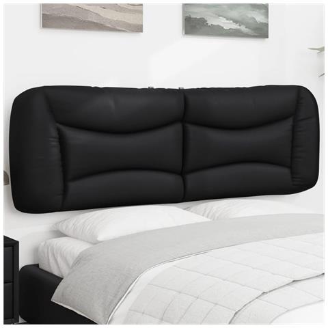 Lusso Casadino -  Cuscino Testiera Hvar Nero 160 Cm In Similpelle - Foto 8