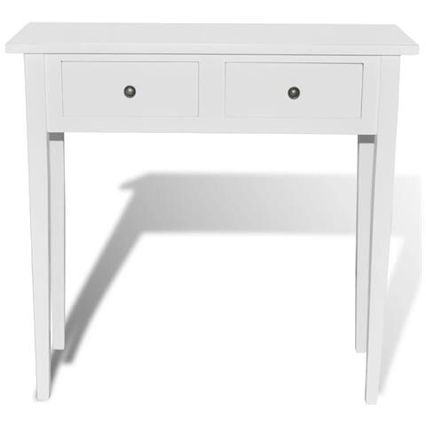 Lusso Casadino - Tavolo Consolle Da Trucco Con 2 Cassetti Bianco - Foto 2