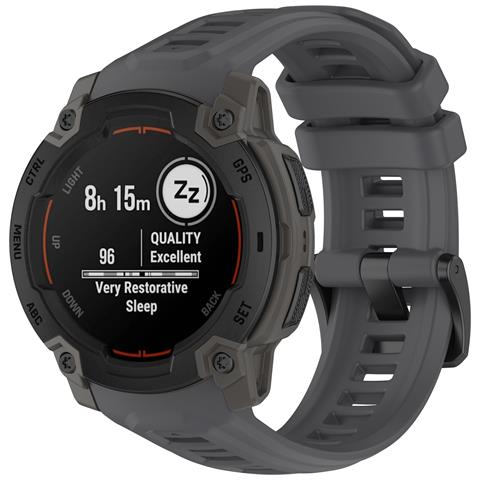 Cinturino In Silicone Per Garmin Instinct E (45mm) - Grigio Grafite - Foto 5