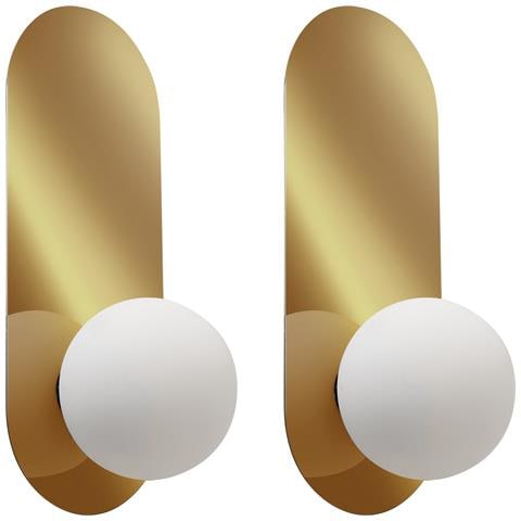 Set Di 2 Lampade Da Parete Leisi Oro - Foto 2