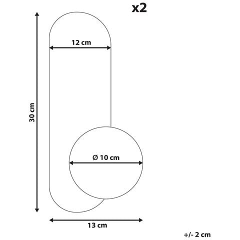 Set Di 2 Lampade Da Parete Leisi Oro - Foto 7
