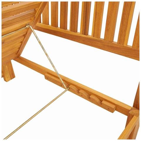 Lettino prendisole 3-in-1 in legno massello di acacia - Foto 9