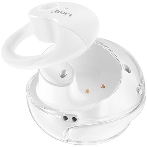 Auricolari Bluetooth Clip Design Aperto Microfono Touch, Bianco - Foto 1