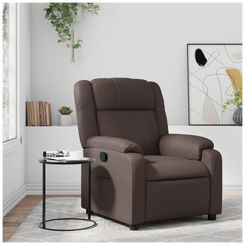 Poltrona Reclinabile Marrone in Similpelle - Foto 2