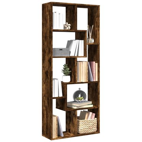 Libreria Divisorio Rovere Fumo 67x25x161,5 cm in Truciolato - Foto 2