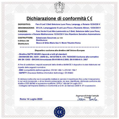 Ripetitore Semaforo Verde Luce 9 Led Su 3 Steli Funzioni Luce Fissa, Rotante Lampeggiante Aliment. 12/24/230 V Montagg - Foto 4