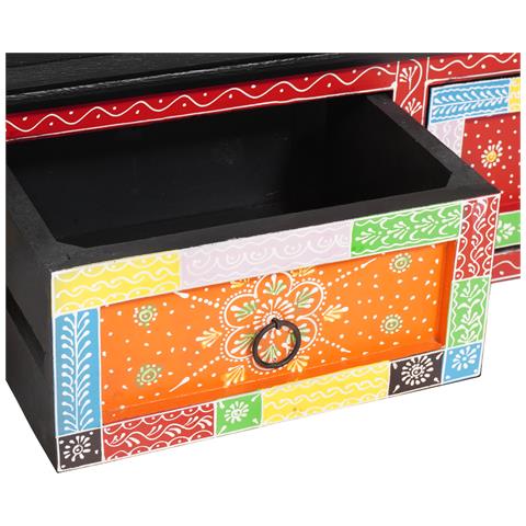 Mobile TV a parete 100x30x24 cm Legno massello Mango grezzo - Foto 9