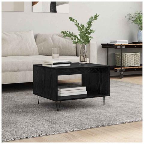 Tavolino da salotto Rovere nero 60 x 50 x 40 cm - Foto 2