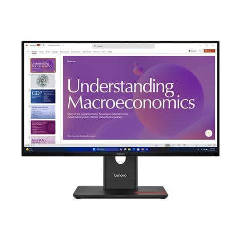 ThinkVision T24D-40 Monitor, 60,5 cm (23.8"), 1920 x 1080 Pixel, Full HD, LCD, 6 ms, Nero - Foto 1