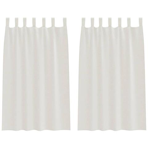 Tende con tende 2 pcs Crema Poliestere - Foto 1