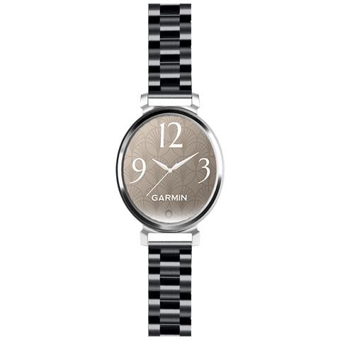 Cinturino In Acciaio Inossidabile A Tre Perle Compatibile Con Garmin Lily 2 - 14mm Black - Foto 1